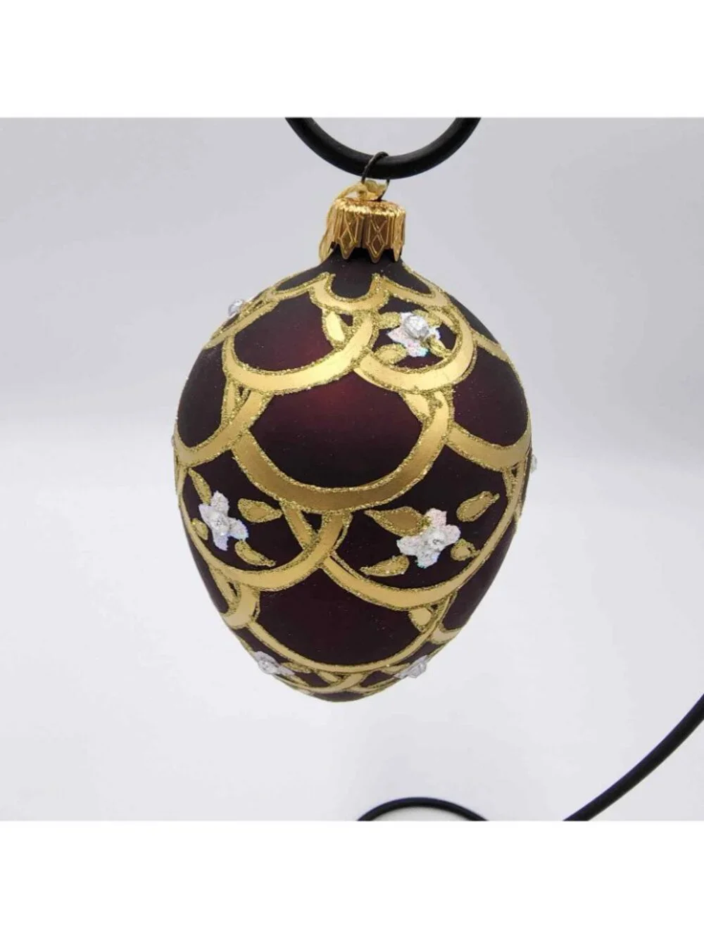 Elegance European Blown Glass Hand Painted Egg Ornament Trump Tower Ny W/ Box - Picture 3 of 4
